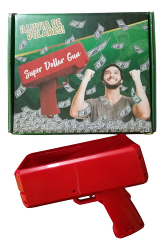 Pistola Lanza Billetes + Dólar 50 U + Repuesto Pesos X 200 U