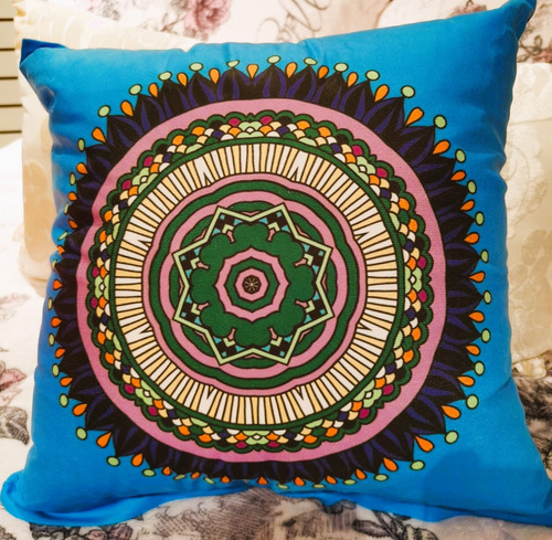 Fundas De Cojines Reversibl Bohemios Con Rellenos 45cm 1par