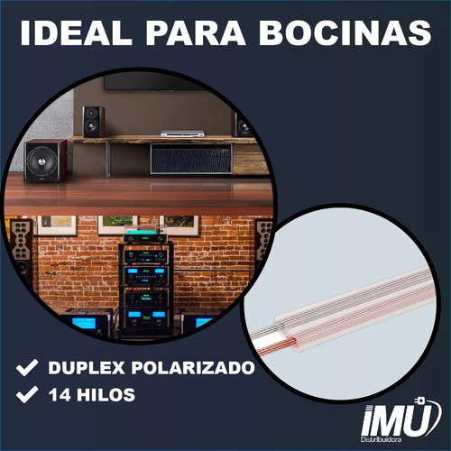 Cable Bocina Sanelec 100m Duplex Cca Cal 22 Transparent 1093