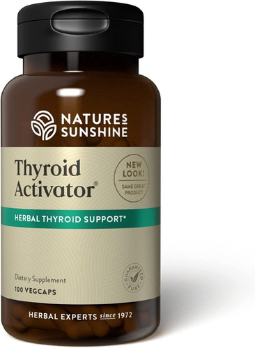 Nature's Sunshine Thyroid Activator 60 Capsulas Veganas Sabor Neutro