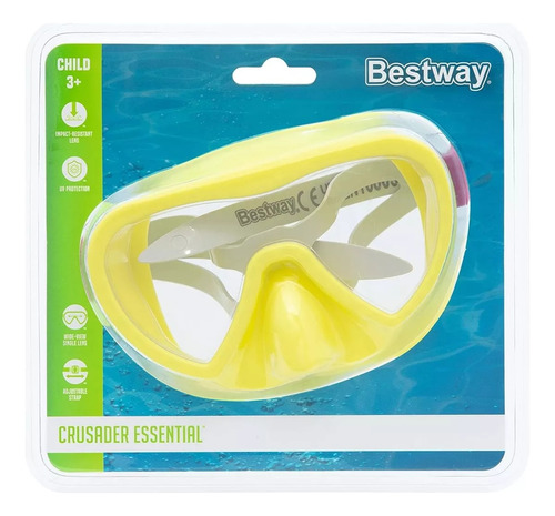 Mascara De Buceo Bestway Clasica Amarilla +3 Años Int 22057