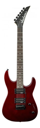 Guitarra elétrica Jackson JS Series JS12 dinky de  choupo metallic red brilhante com diapasão de amaranto