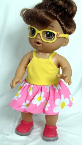 Roupa P/ Boneca Baby Alive Vestido E Calcinha Neia Azevedo