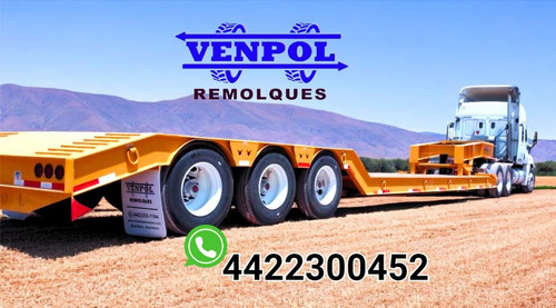 Lowboy Cuello Desmontable Venpol 60tons Cama 8m De 3 Ejes