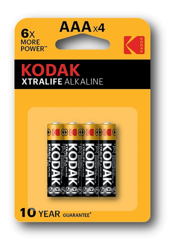 Pilas Alcalinas Xtralife Kodak Triple A Aaa X4 Batería Ax ®