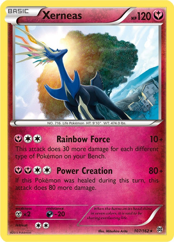 Cartas Pokemon Xerneas 107/162 Holo Breakthrough Bkt (Usado)