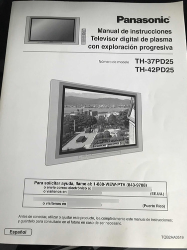 Imagen 5 de 9 de Panasonic Viera 42 Pulgadas Modelo Th42pd25 Con Hdmi