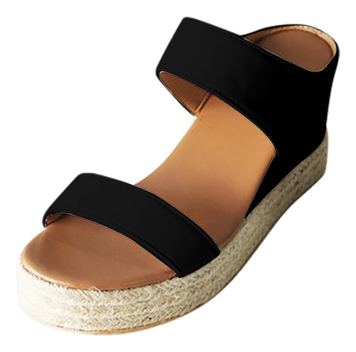 Zapatillas Para Mujer, Sandalias De Verano Con Punta Abierta