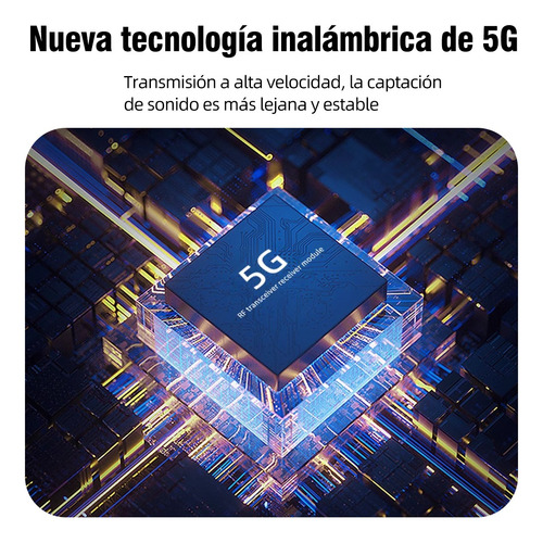 Micrófono Inalámbrico Bluetooth 2en1 Con Clip Para Móviles Negro+lightning