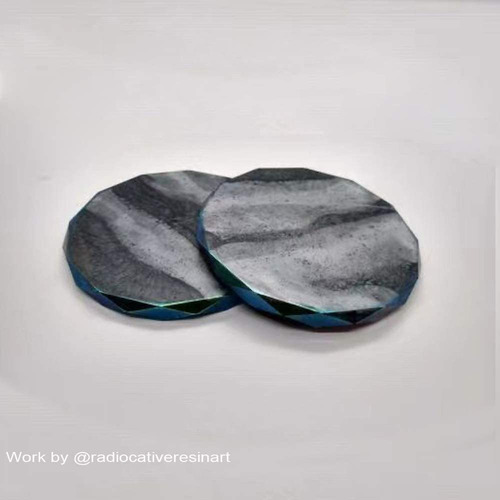 Cristal Con Borde Diamante Moldes De Silicona Para Posavasos