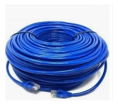 Cable De Internet Utp Cat 5e 25 Metros Color Azul,gris 
