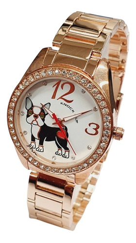 Reloj Knock Out 2344 Colección Canino Modelo Bulldog Frances