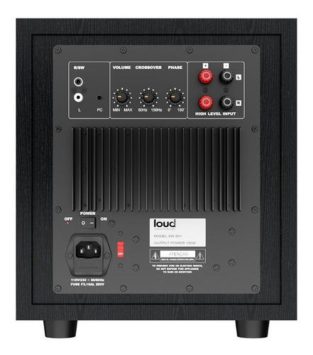 Imagem 4 de 4 de Subwoofer Ativo Loud Sw-801