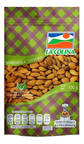 3 Pza Almendra La Colina Entera De 100 G