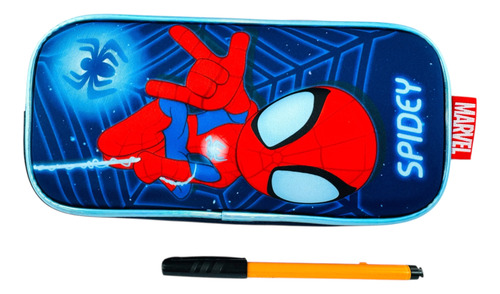 Lapicera Colorera Spidey Y Sus Sorprendentes Amigos 1 Cierre Azul Spiderman