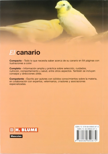 El Canario Guia Practica Para La Seleccion Cuidado Nutricion