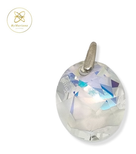 Imagen 2 de 9 de Dije Plata Cristal Swa Jean Paul G Aurora Boreal 20x30m