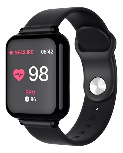 Smartwatch B57 Homens Mulheres Ip67 Relógio À Prova D 'água Pulseira Preto