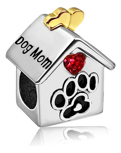 Jmqjewelry Graduación Red House Dog Madre Paw Bone Print Fam