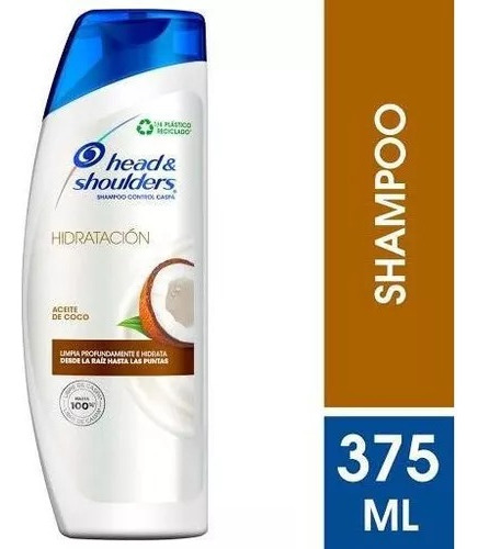 Shampoo Head & Shoulders 375 Ml Hidratacion Aceite De Coco