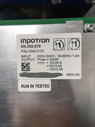 Fuente Poder De Bajo Voltaje Arburg 258.878 (Usado)