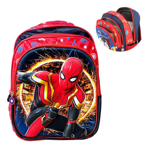 Morral Maleta Grande De Spiderman En  3d