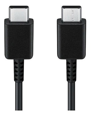 2 Cables Para Samsung Tipo C A Tipo C 1mt, No Es Replica Color Negro