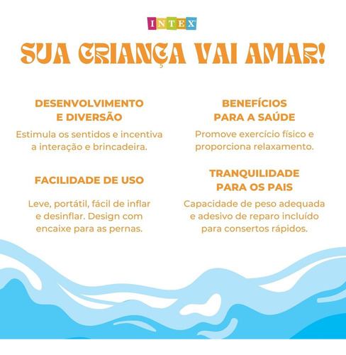 Boia Infantil Para Crianças Inflável Peixe Amarelo 3-6 Anos