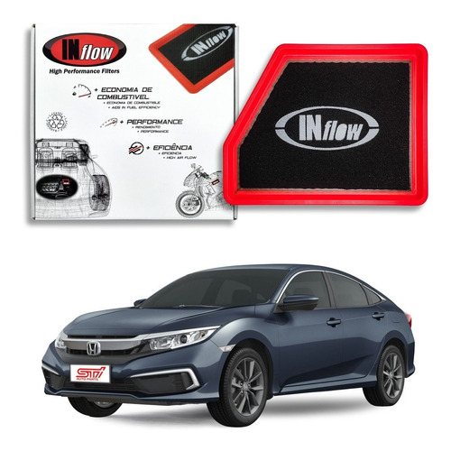 Filtro Ar Esportivo Inbox Inflow Honda Civic Ex 2.0 16v 2020