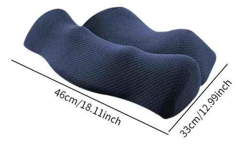 Almohada Cervical, Almohada De Apoyo Azul Oscuro 46cmx33cm