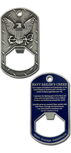 U.s. Navy Marinero Creed Abridor De Botellas Perro Etiqueta