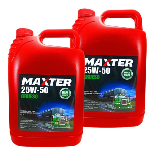 Aceite 25w-50 Maxter X 2 Galones. Gratis Ticket De Aceite.