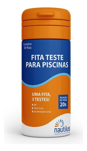 Fita Teste (50 Fitas) 3x1 Cloro  Ph  Alcalinidade P Piscina