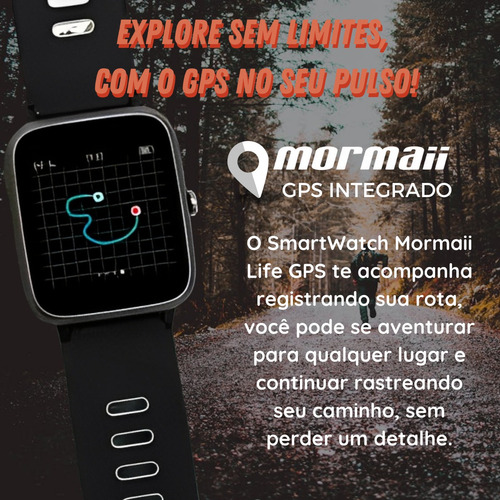 Relógio Smartwatch Gps Mormaii Com Pulseira Metal Original