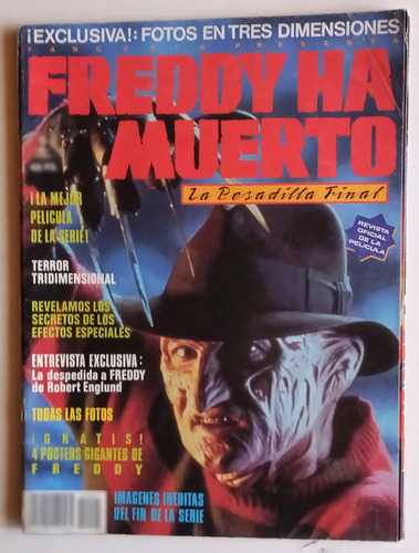 Revista Freddy Kruger Pesadilla Con 4 Posters