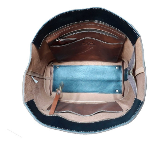 Imagen 3 de 3 de Bolsa Tote Para Dama De Piel Genuina Mod. Izamal