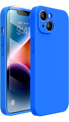 Funda Miracase Para iPhone 14 Plus C/pant Blue