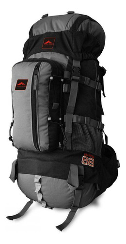 0068 - Mochila Crampon 68 - Preto Com Cinza