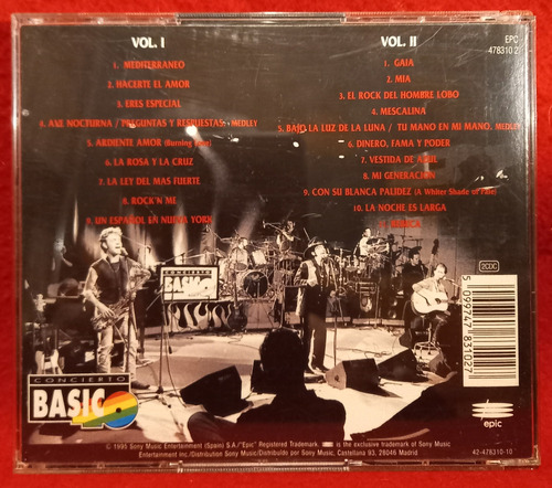 Los Rebeldes Basicamente Rock Rockabilly 2 Cds Sony España. Estándar (Usado)