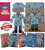 Comprar Rompe Cabezas 10 Pzas En Madera Didáctico Para Niños 3 Años