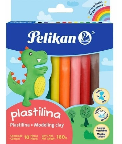 Plastilina Pelikan Caja Con 10 Barritas