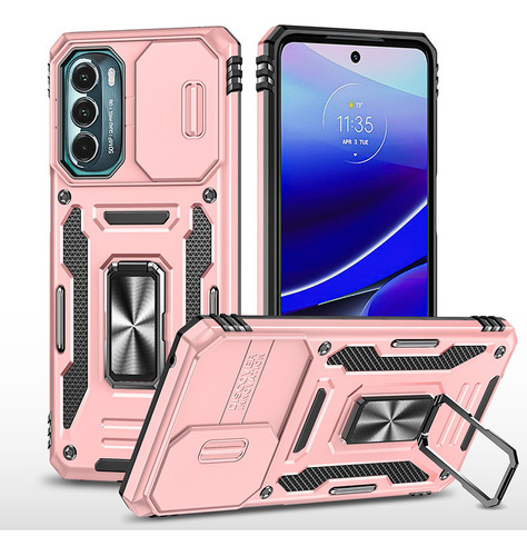 Funda Anticaída Para Moto G Power 2023 Con Soporte Anular