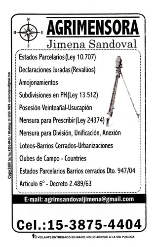 Agrimensora Jimena Sandoval