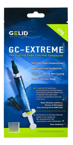 Pasta Térmica Gelid Gc-extreme 10 Grs + Aplicador La Mejor!