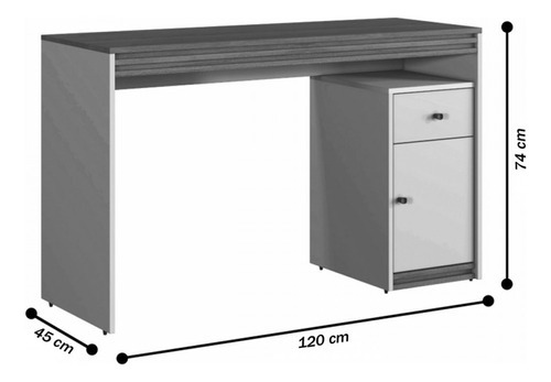 Mesa Escrivaninha Madrid 1 Porta 1 Gaveta Off