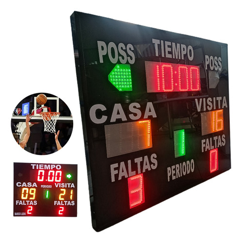 Marcador Digital Fecha Electronica Para Ambos Equipos