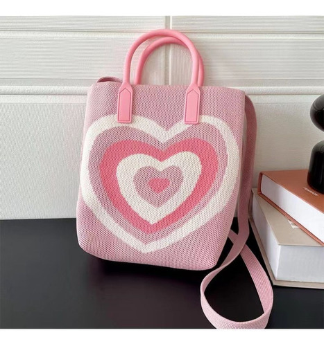 Bandolera Tejida, Bolso Tejido, Bolso De Mano, Lindo Corazón