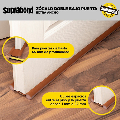 Imagen 4 de 10 de Zócalo Burlete Suprabond Doble Extra Ancho 120cm - Marrón