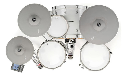 Bateria Eletrônica Design Acústico Efnote 7 4 Pçs Usb Midi Cor Prata