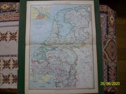 Mapa De Holanda Publicado En Londres En El Año 1950